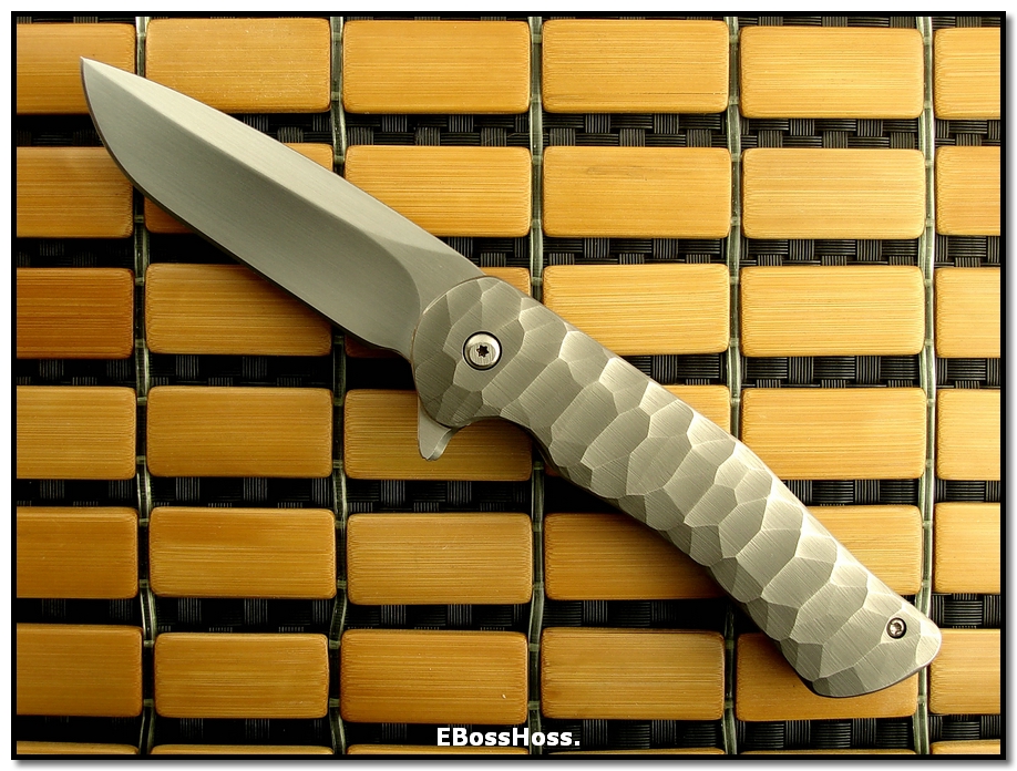 Matt Cucchiara Duke's Flipper Framelock -- Chippped Flint Titanium