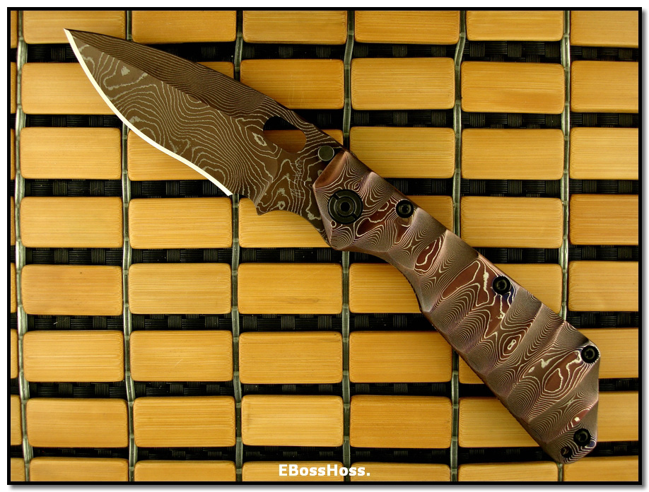Mick Strider MSC All-Damascus XL SnG - Dagger Grind