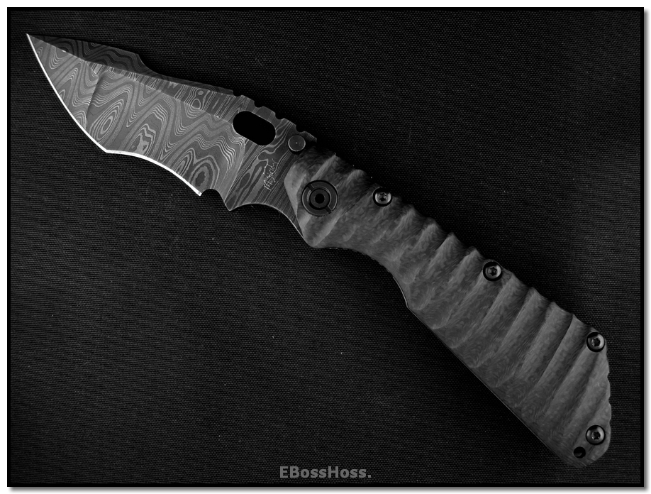 Mick Strider MSC Double-Damascus XL Shark Fin Grind