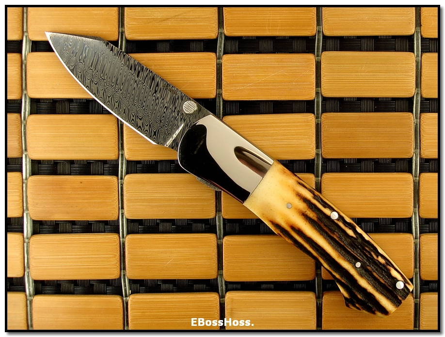 Scott Sawby Dlx. CU - Stag / Stainless Damascus