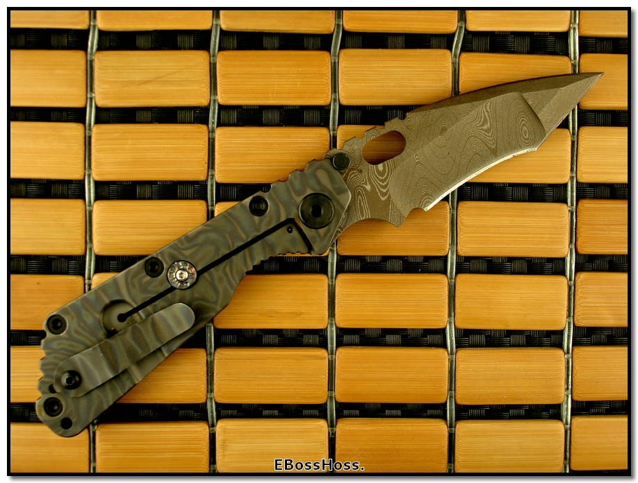 Mick Strider MSC Nightmare-Grind Spearpoint SMF - Brown Damascus