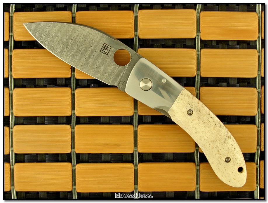 Bob Lum Dlx. Chinese Folder - Oosik Bone / Damascus