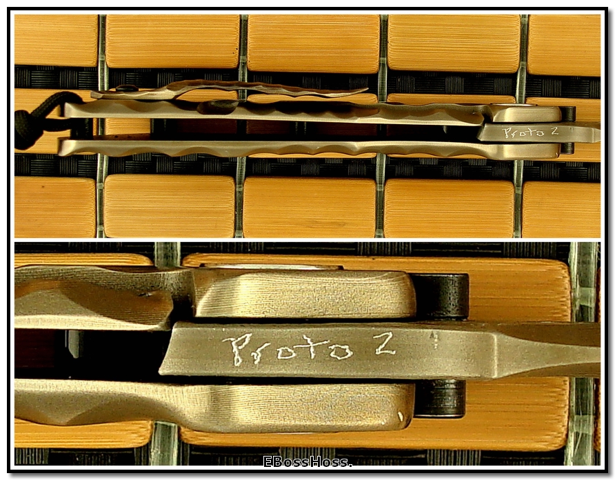 Mick Strider MSC All-Damascus XL SnG Prototype w/New Bearing Pivot.