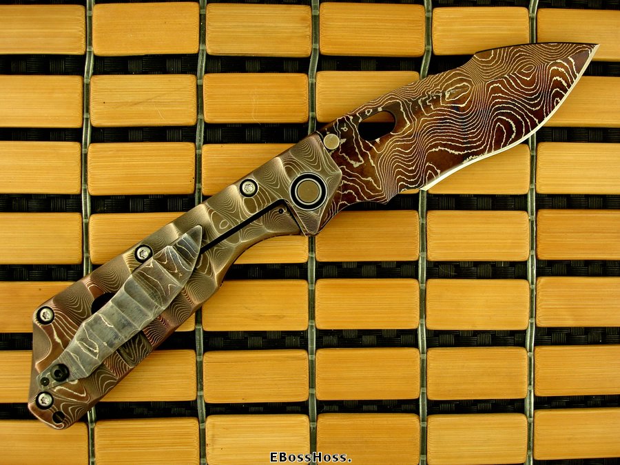 MSC Cobalt-Damascus XL SnG w/New Sealed-Bearing Pivot