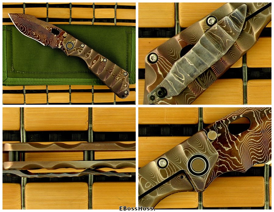 MSC Cobalt-Damascus XL SnG w/New Sealed-Bearing Pivot