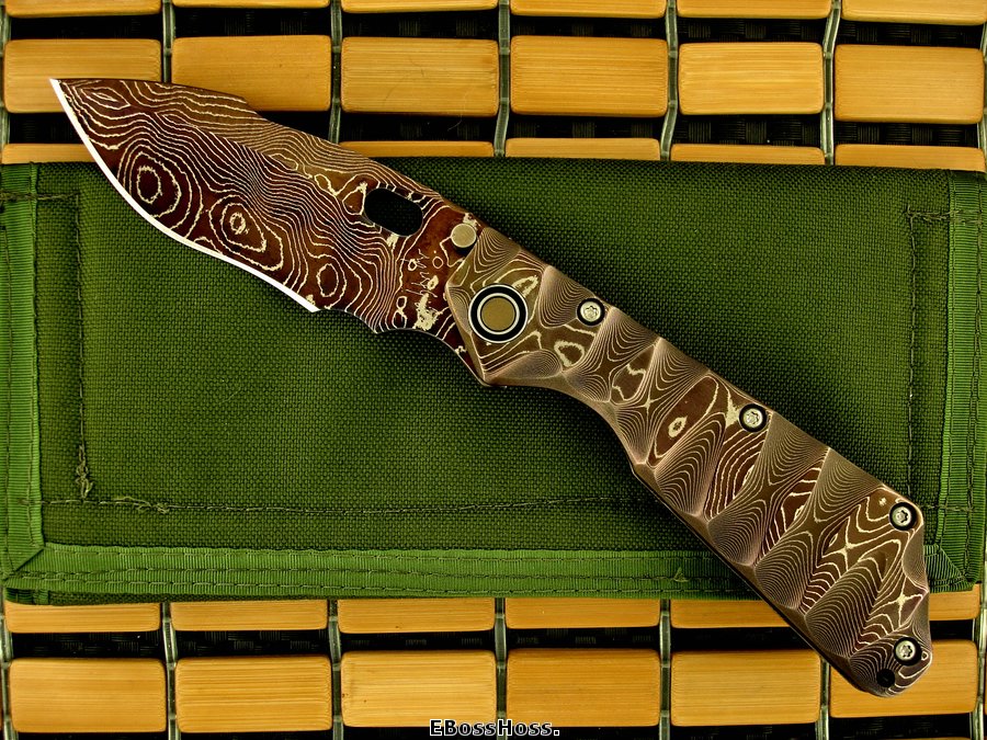 MSC Cobalt-Damascus XL SnG w/New Sealed-Bearing Pivot