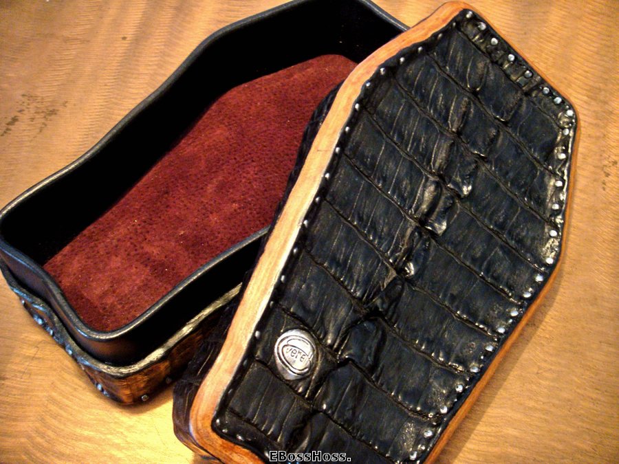 Greg Everett Hand-made Black Gator "Coffin" Box