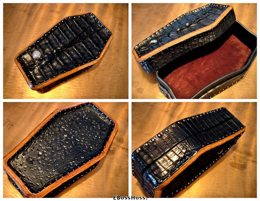 Greg Everett Hand-made Black Gator "Coffin" Box
