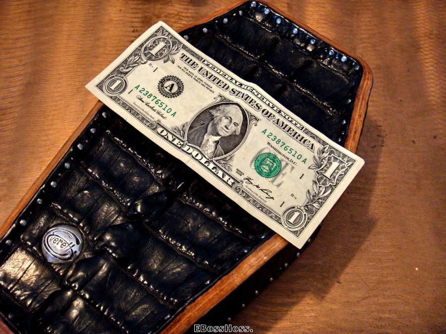 Greg Everett Hand-made Black Gator "Coffin" Box