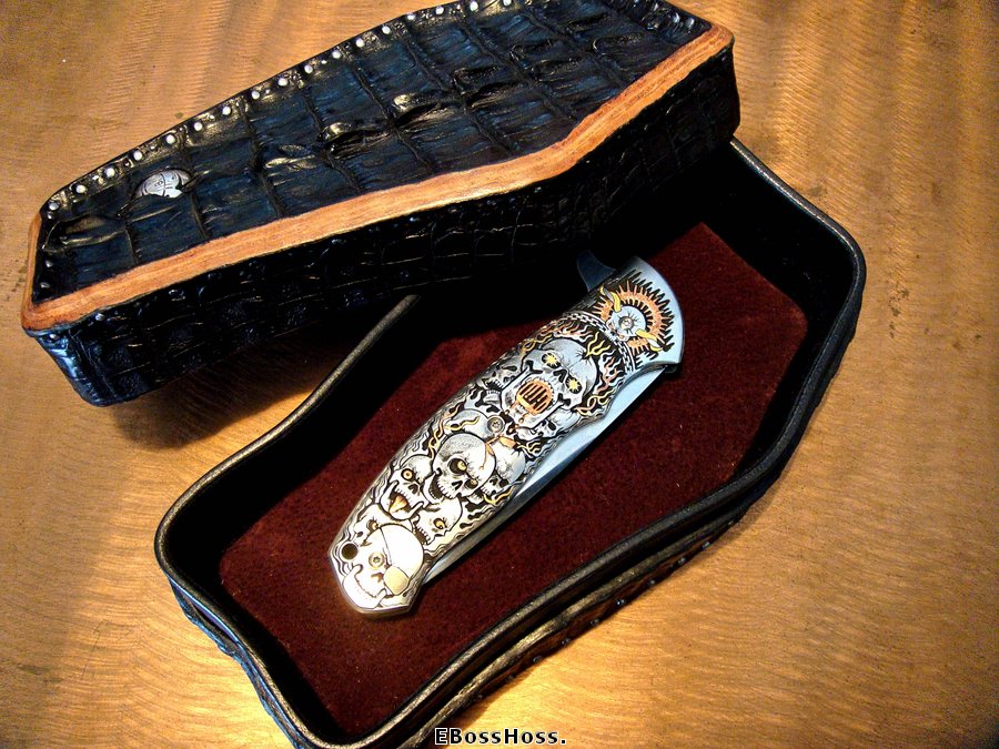 Greg Everett Hand-made Black Gator "Coffin" Box