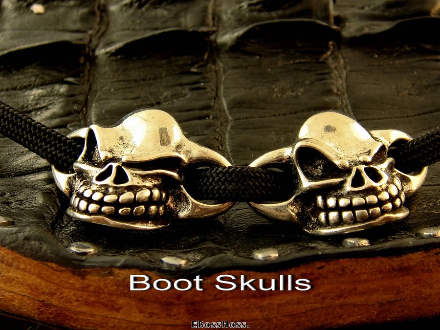 Starlingear Sterling Silver Boot Skulls