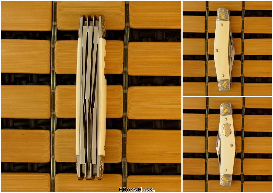 Joel Chamblin 3 3/4-inch Ivory Stockman engraved by Jim Small