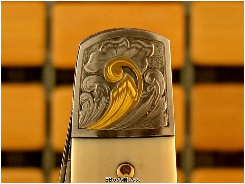 Joel Chamblin 3 3/4-inch Ivory Stockman engraved by Jim Small