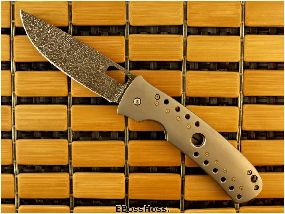 Tom Mayo Large TnT w/Damascus & Mosaic Pins