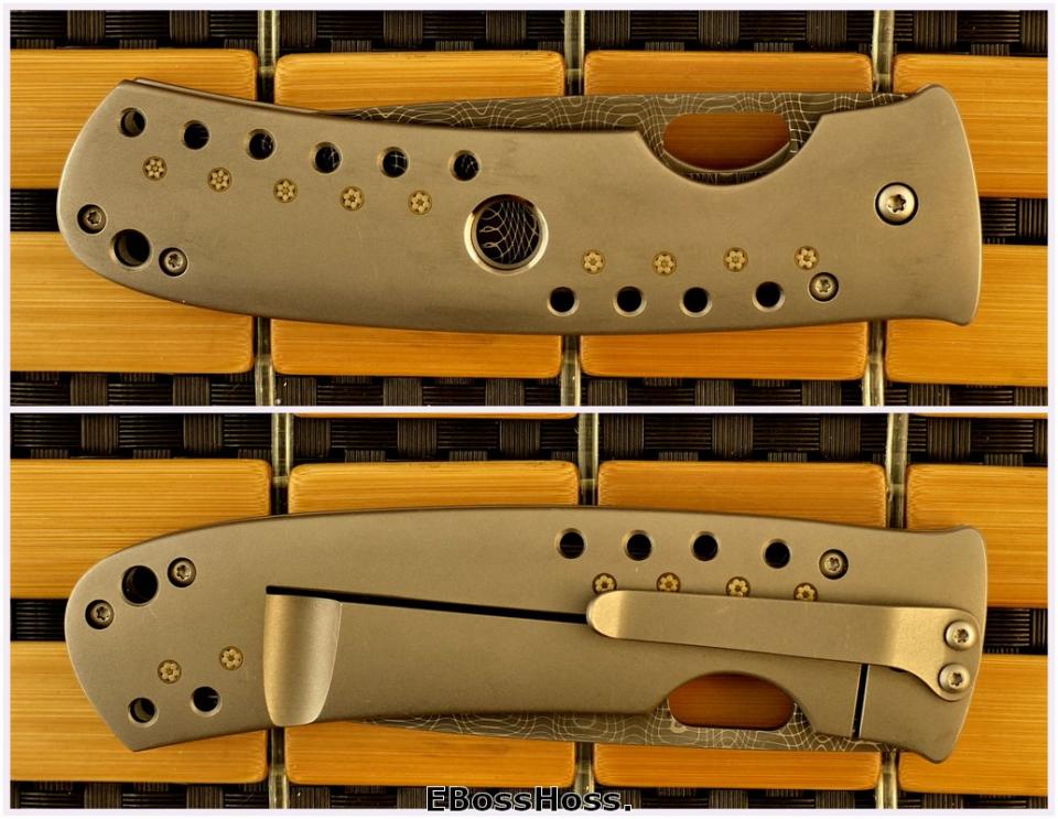 Tom Mayo Large TnT w/Damascus & Mosaic Pins