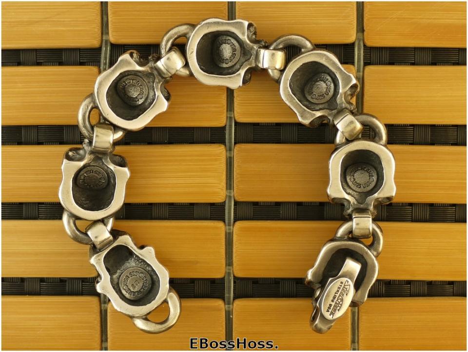 Steel Flame Sterling Silver Headhunter Bracelet