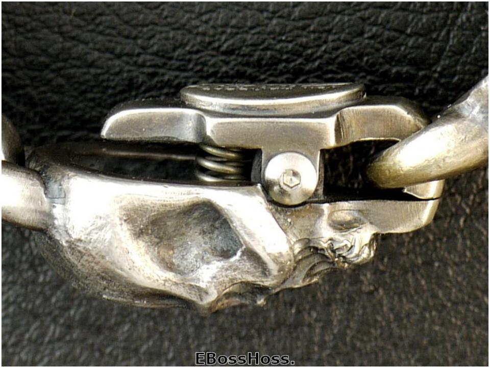 Steel Flame Sterling Silver Headhunter Bracelet