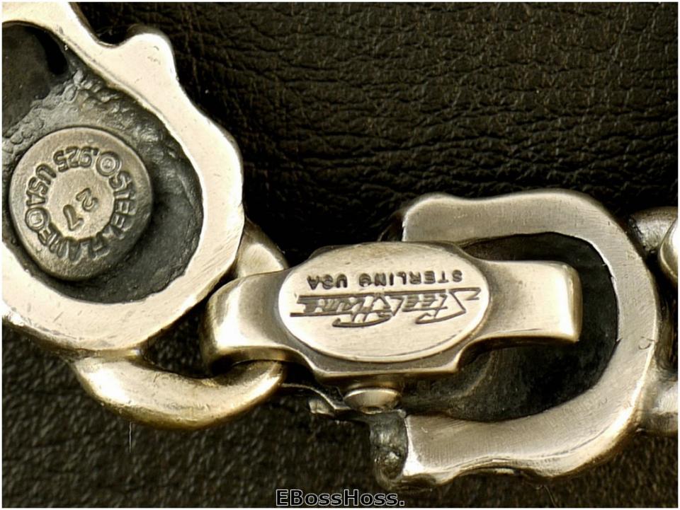 Steel Flame Sterling Silver Headhunter Bracelet