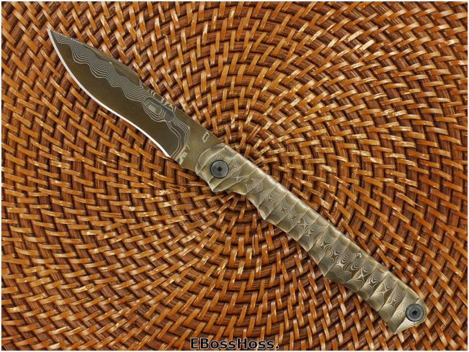 Mick Strider Custom Slip Joint Fighter - MSC Damascus