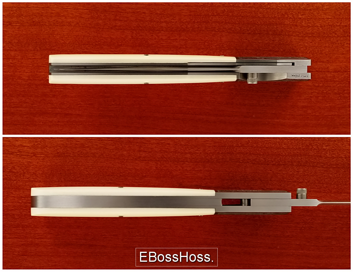 Jess Horn Large Ivory Linerlock Fighter