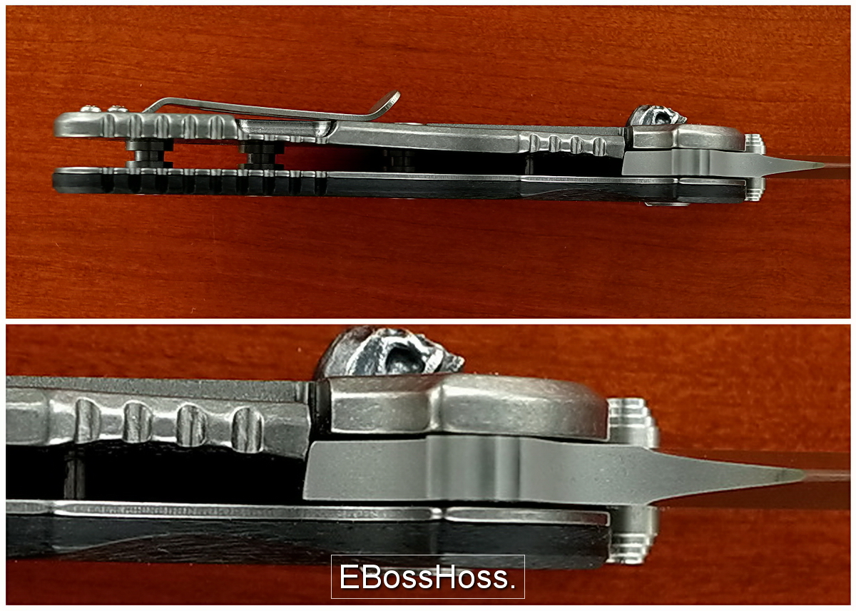 Rick Hinderer XM-24 Custom Flipper w/Steel Flame Skull