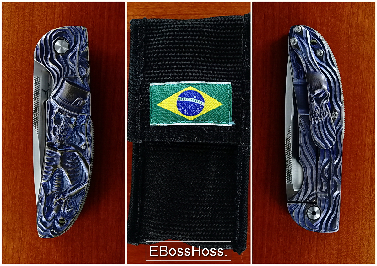 Korth Cutlery Skull-carved Amazonas Flipper