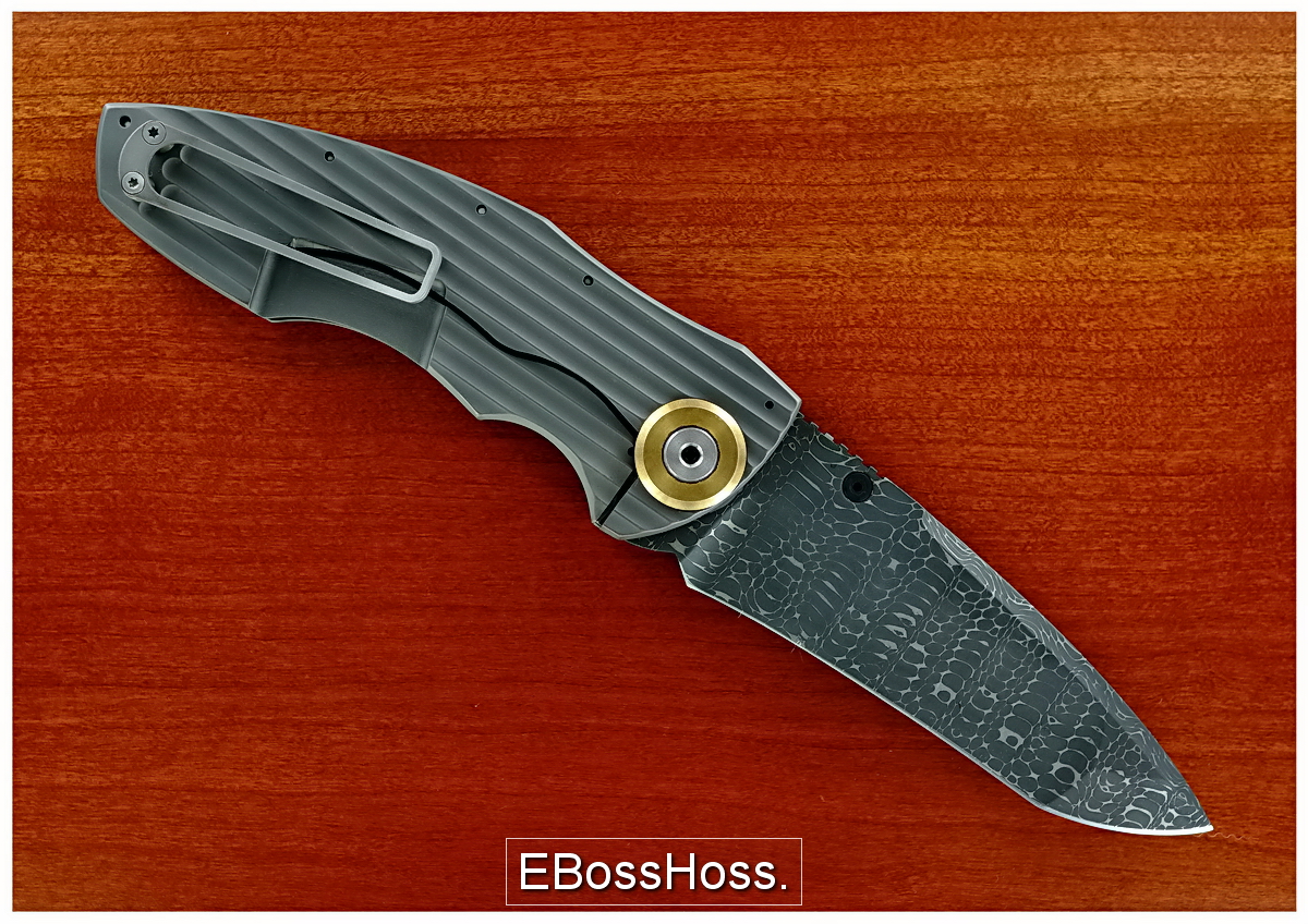 Allen Elishewitz Damascus Saboteur Folder