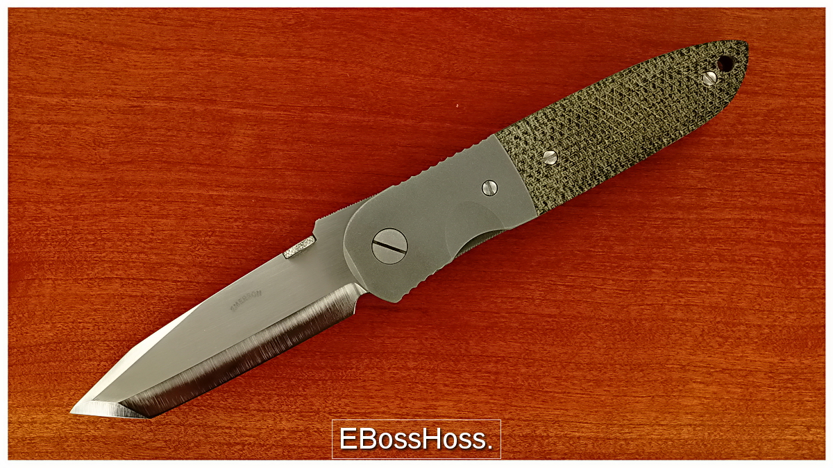Ernie Emerson Halfmoon Hand-Checkered CQC-6 w/Titanium Backstrap