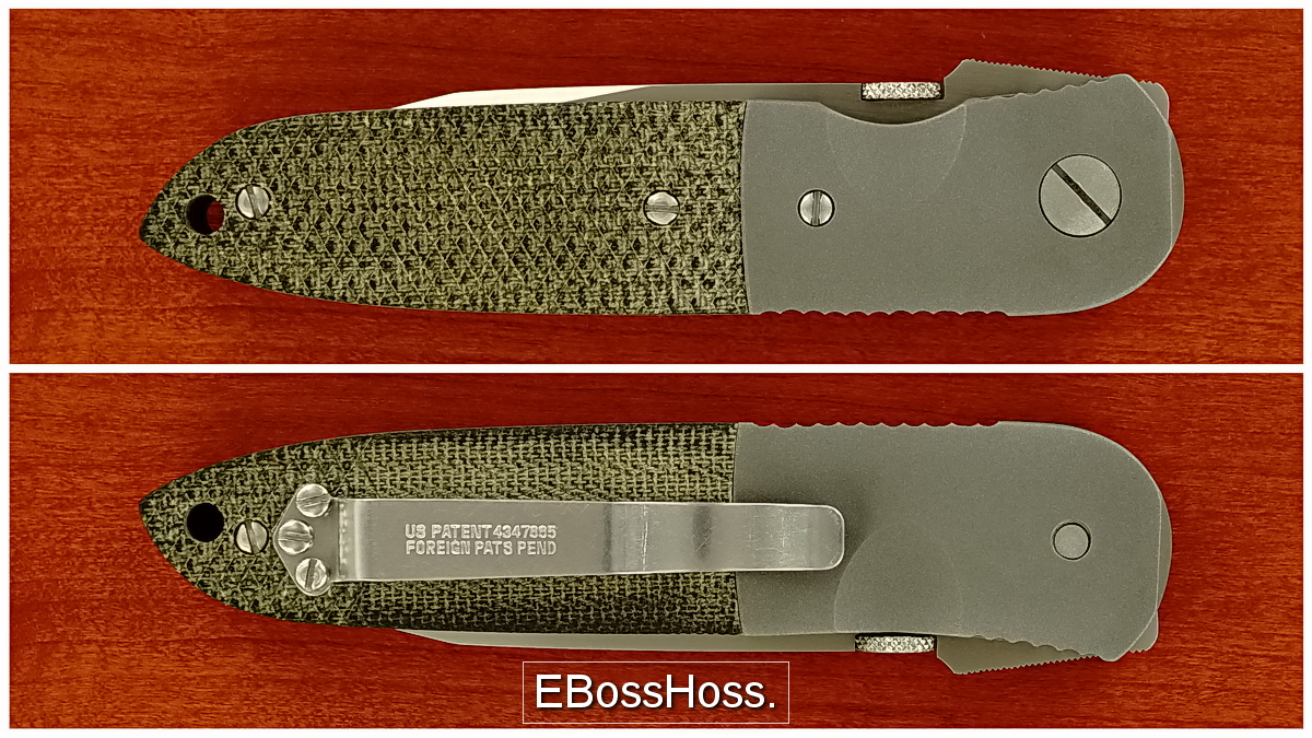 Ernie Emerson Halfmoon Hand-Checkered CQC-6 w/Titanium Backstrap