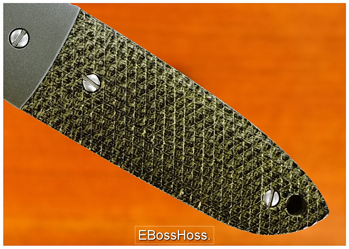 Ernie Emerson Halfmoon Hand-Checkered CQC-6 w/Titanium Backstrap