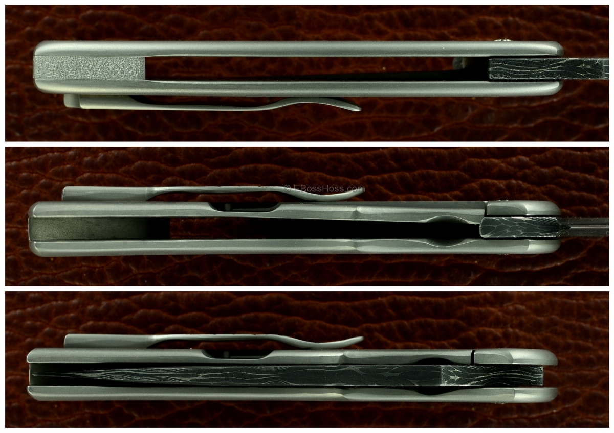 SK Knives (Steve Kelly) Custom Carved Spectre Framelock Flipper