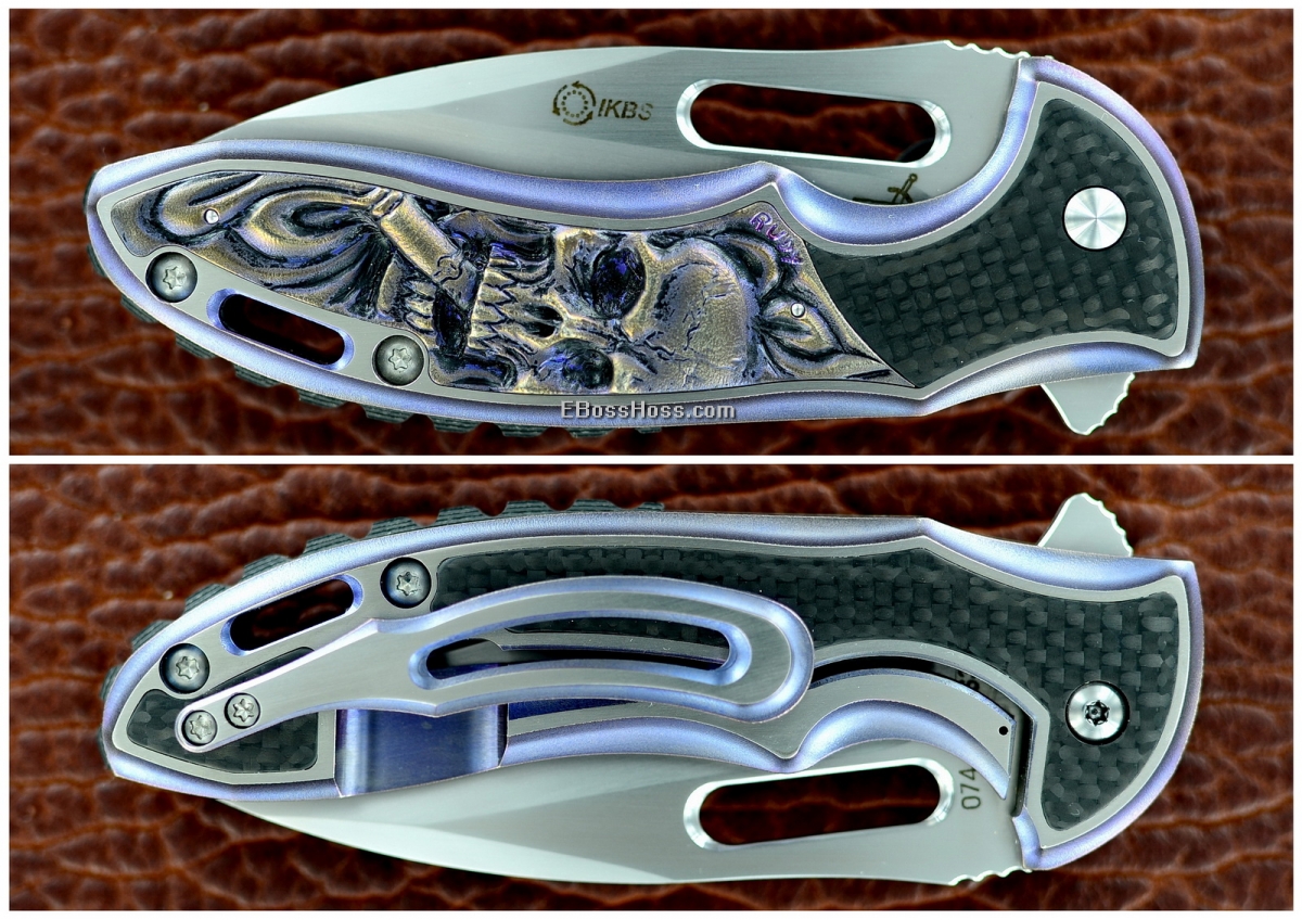 Korth Cutlery Cigar-smoking Carved Sentry Flipper