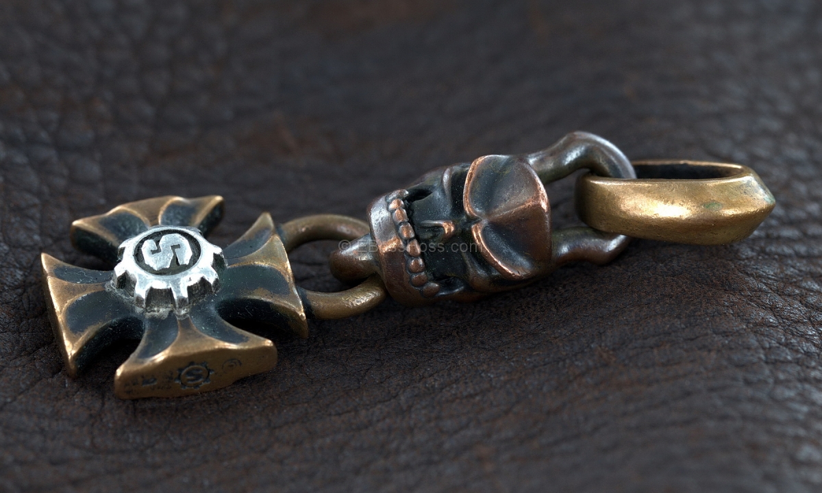 Starlingear Copper Kami and Maltese Cross Key Chain Tag