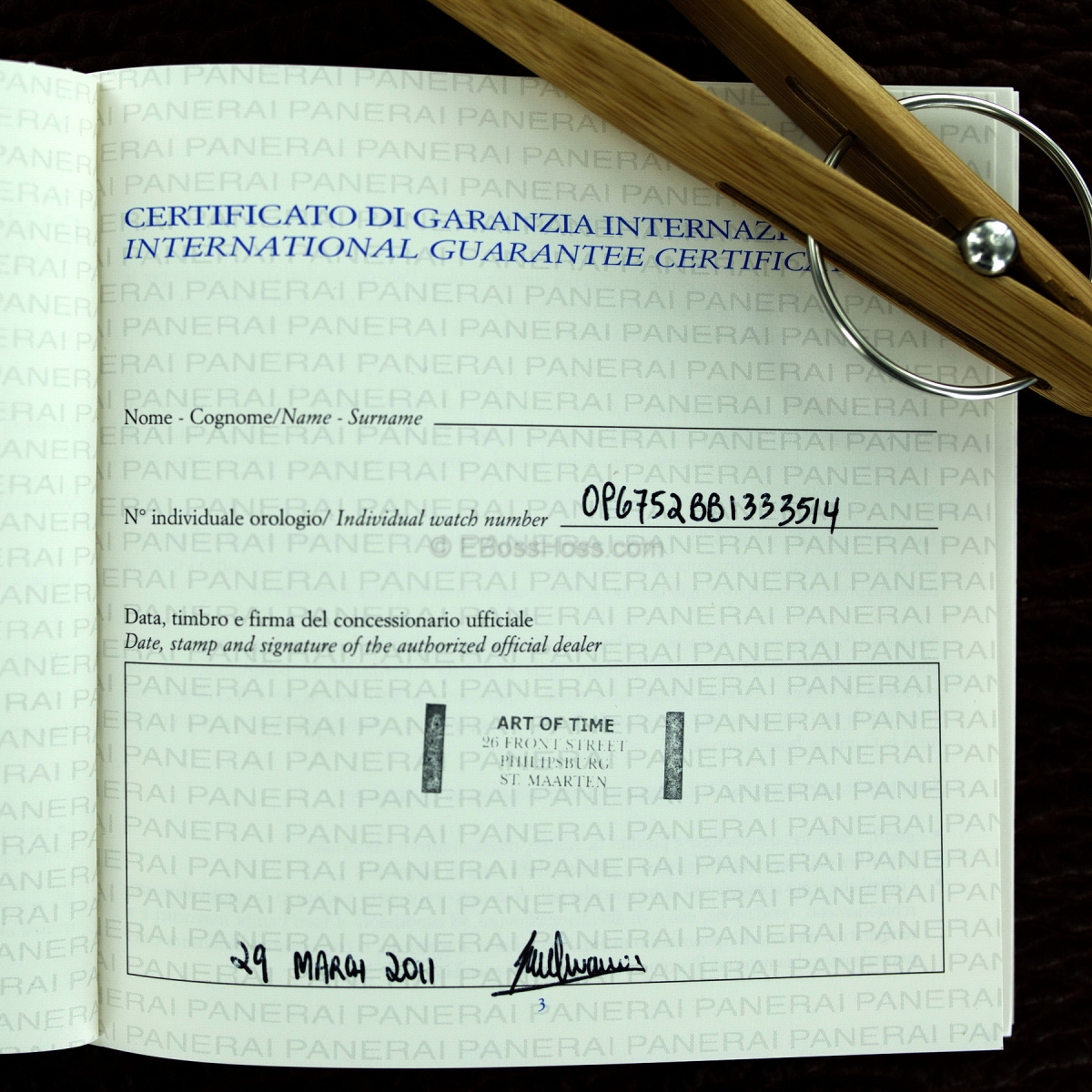 Panerai 317 (Officine Panerai) PAM00317 - Luminor 1950 Chrono Monopulsante 8 Days GMT Ceramica - 44mm