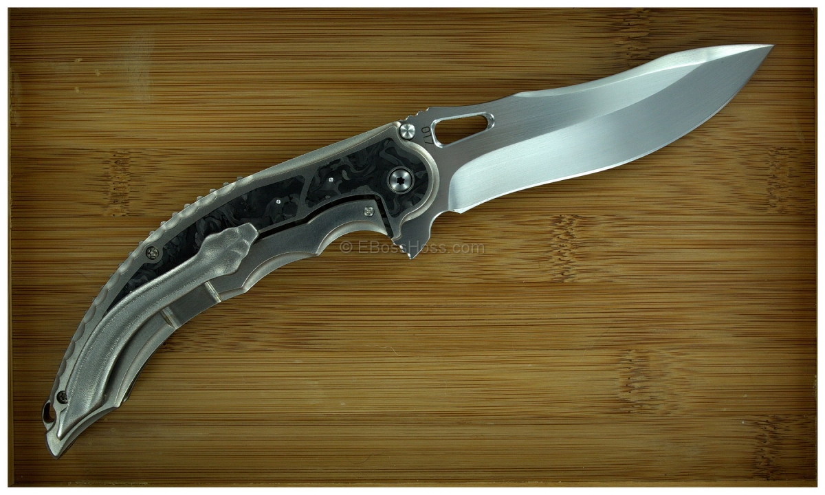 Korth Cutlery Carved Skull Reptile Flipper