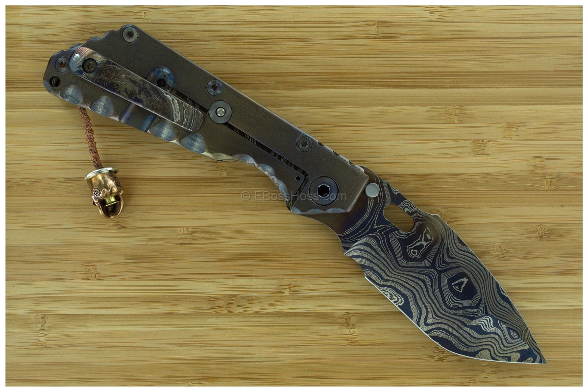 Mick Strider Custom Cobalt-Damascus Nightmare XL SnG w/ MSC Tail