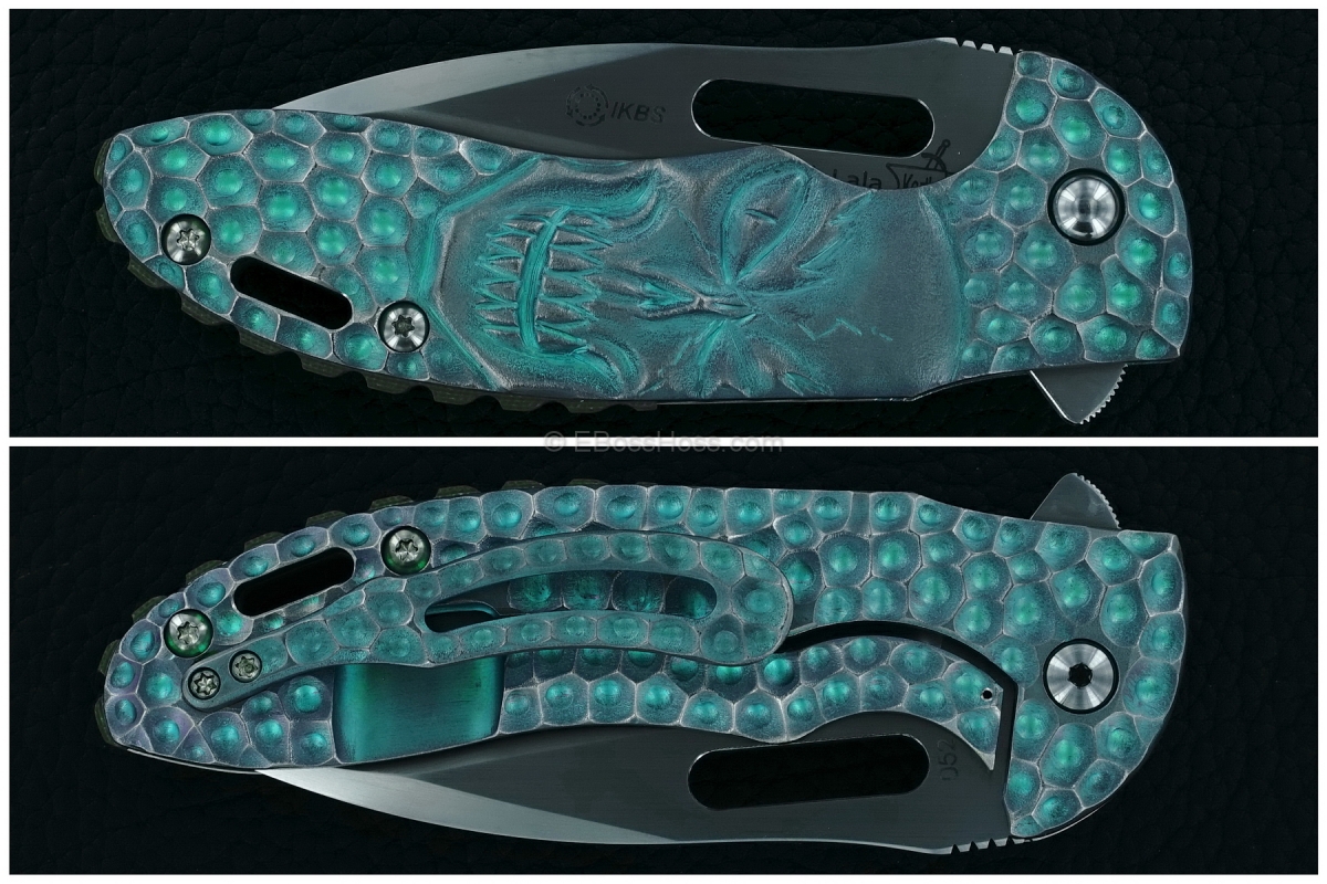 Korth Cutlery Skull Carved Sentry Flipper