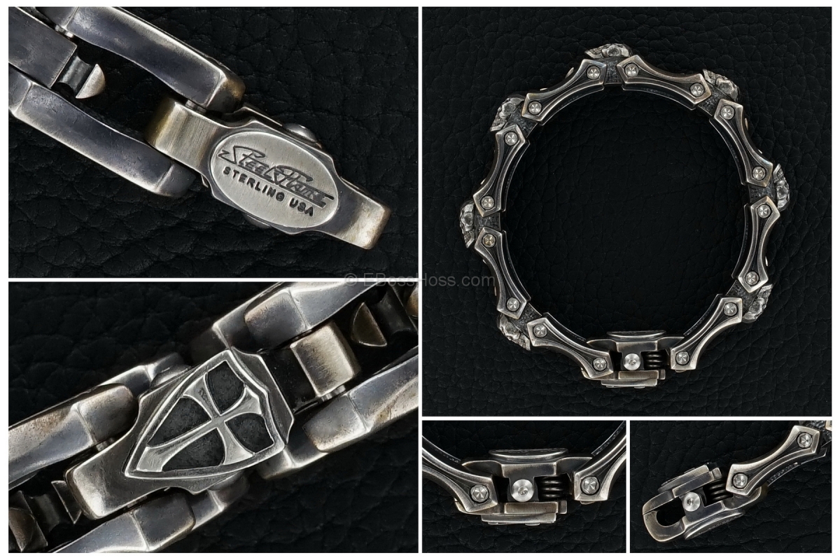 Steel Flame Flat Axe Darkness Spike Bracelet