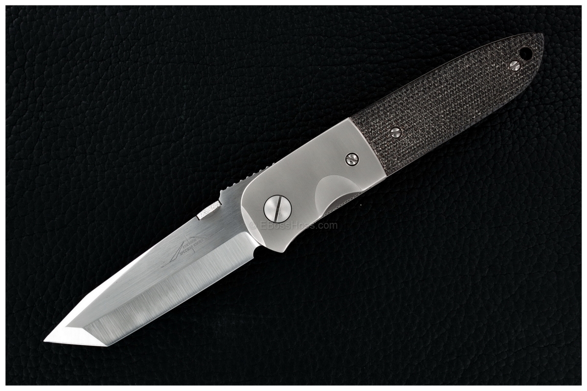 Ernie Emerson CQC-6: Checkered Handles - Threaded Bolster - circa 1994