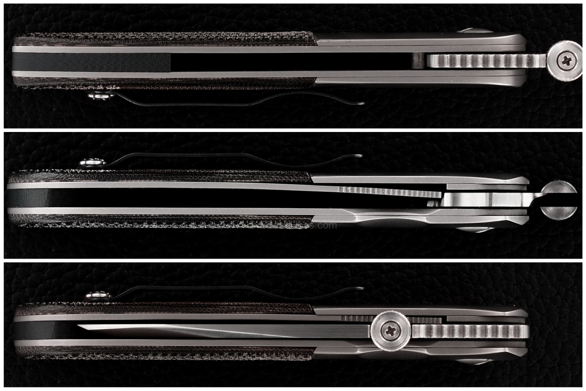 Ernie Emerson CQC-6: Checkered Handles - Threaded Bolster - circa 1994