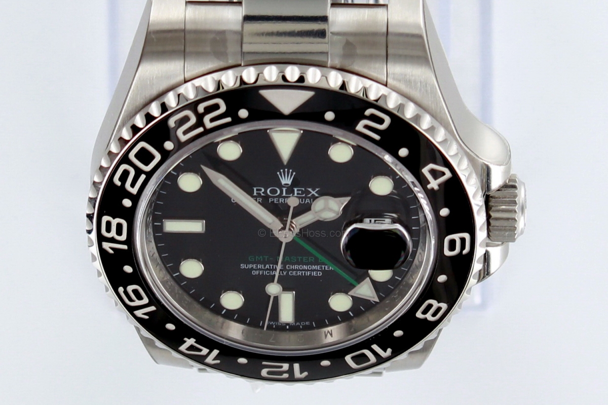 Rolex SS GMT Master II Ceramic-Bezel Green Arrow 11671