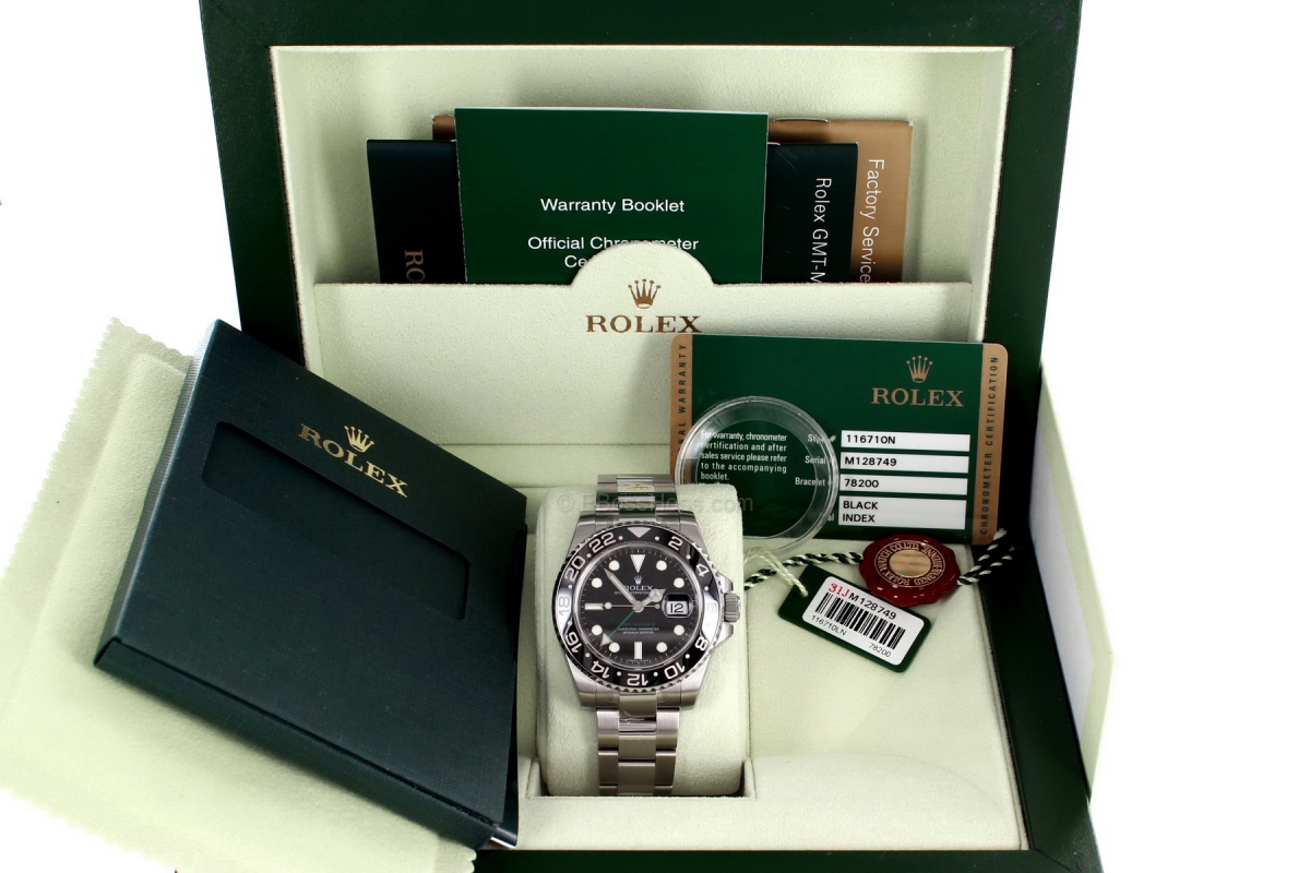 Rolex SS GMT Master II Ceramic-Bezel Green Arrow 11671