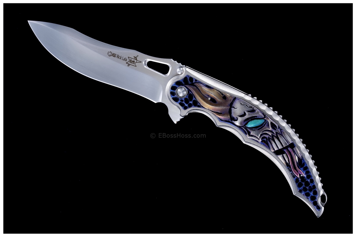  Korth Cutlery Custom Carved Reptile Flipper