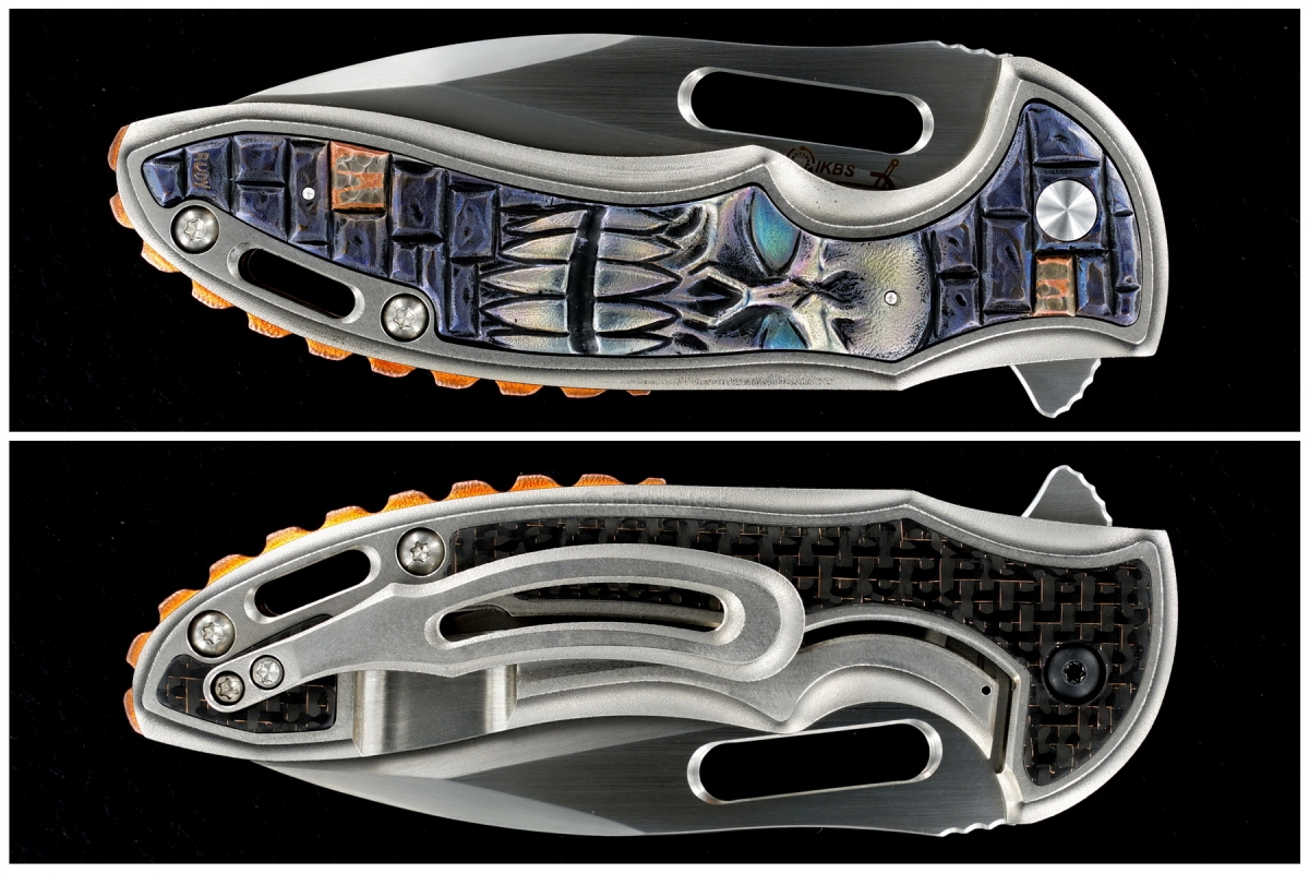 Korth Cutlery Carved Sentry Flipper