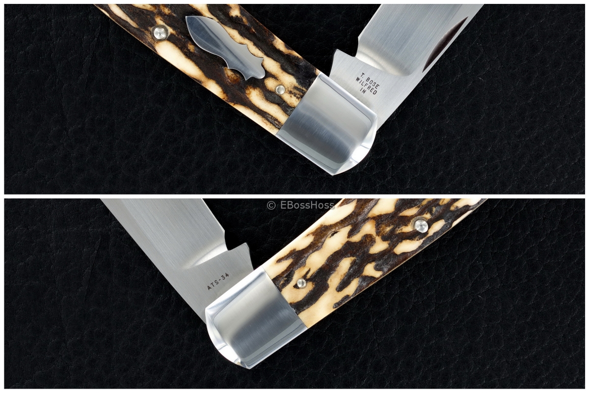 Tony Bose Stag Lanny's Clip Slip Joint Folder