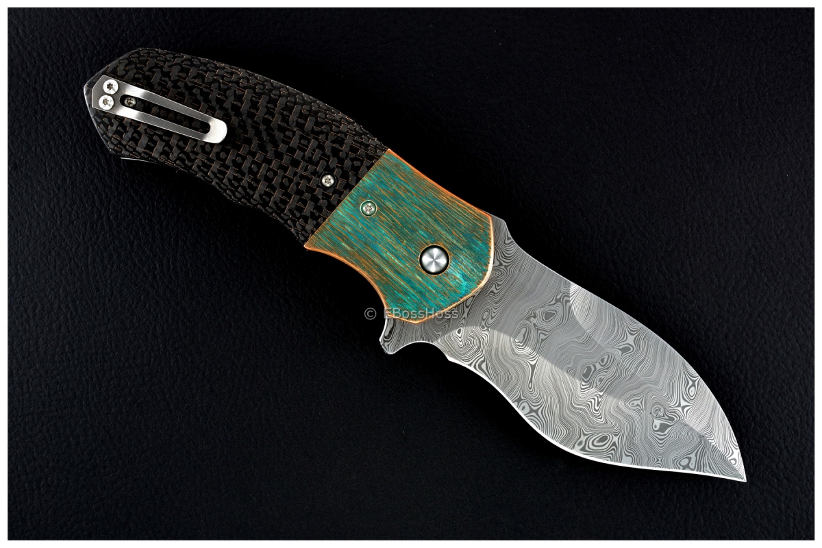 Lucas Burnley Custom Deluxe Damascus Pelican Flipper