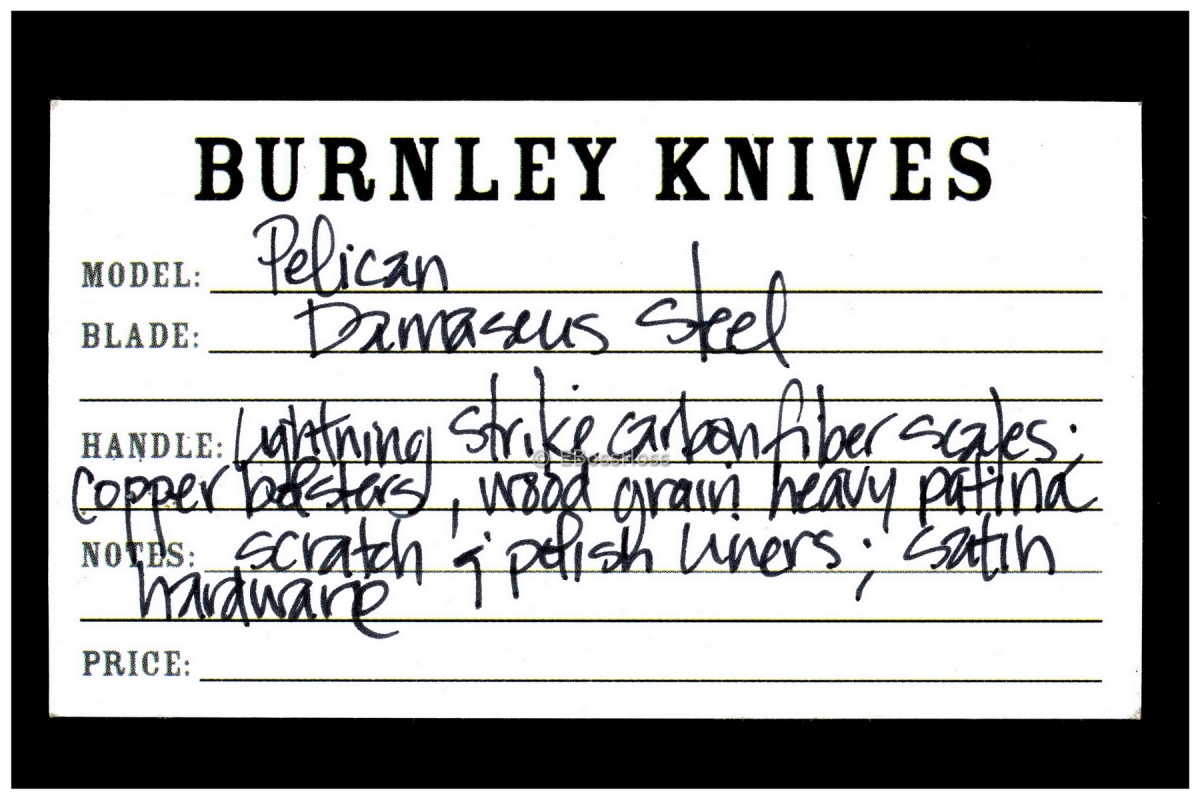 Lucas Burnley Custom Deluxe Damascus Pelican Flipper