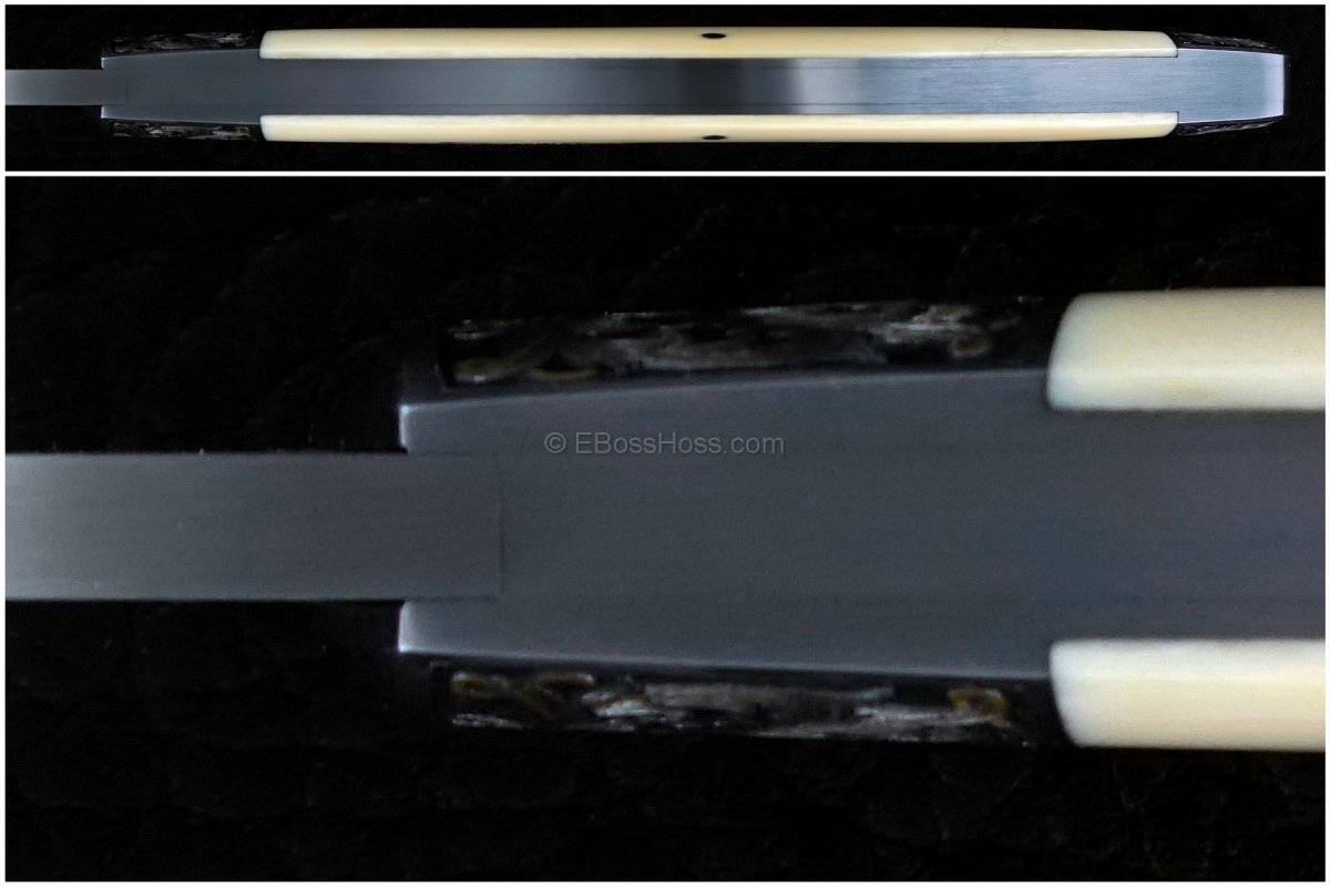 Tony Bose 5 1/4-inch Yukon Knife; exquisitely engraved by Joe Mason