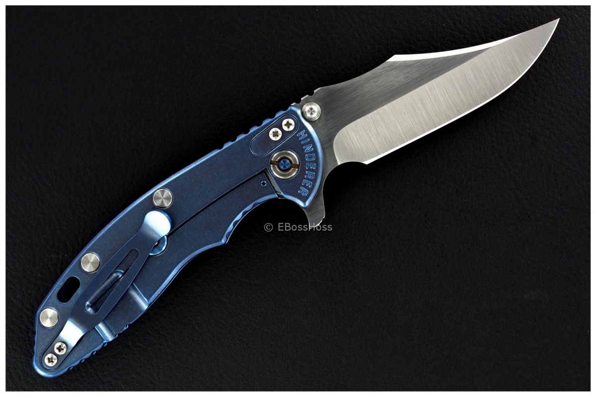 Rick Hinderer Gen 4 Custom XM-18 TI-handled Bowie Flipper