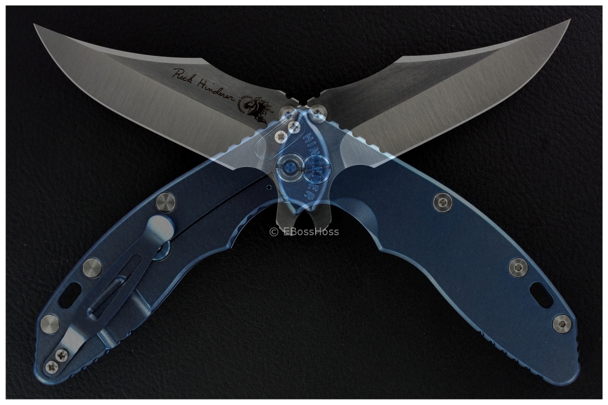 Rick Hinderer Gen 4 Custom XM-18 TI-handled Bowie Flipper